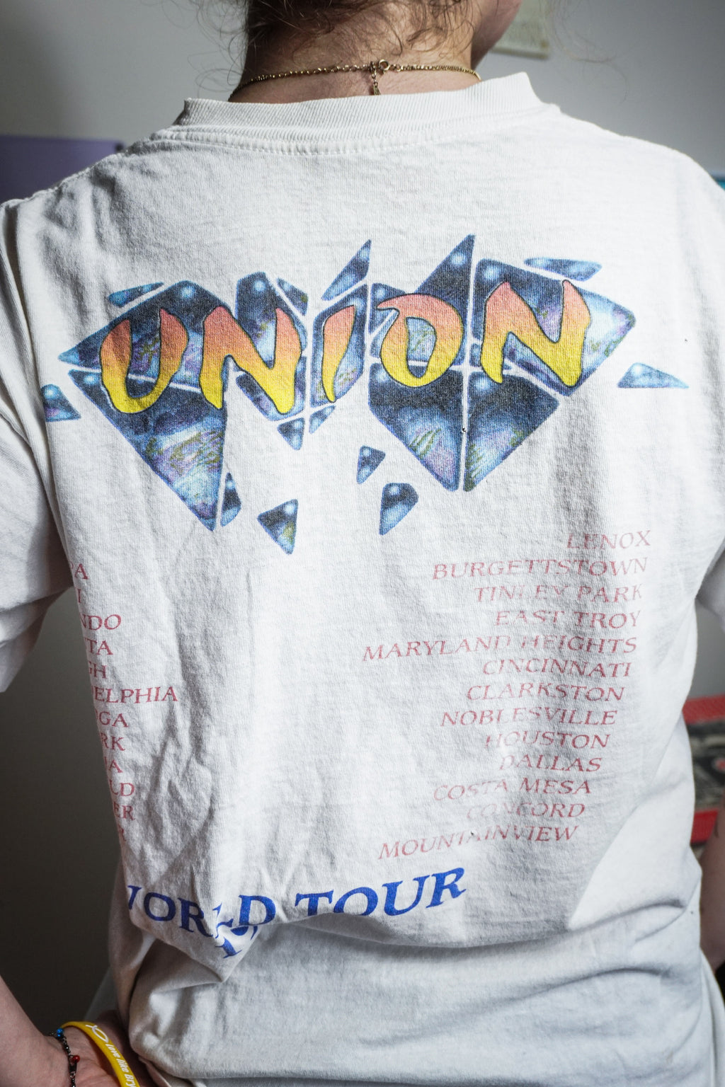 Vintage 1991 Yes Union Word Tour Tee Shirt Small