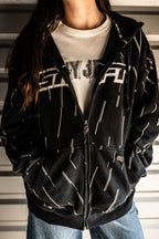 Y2K Shift MX Motorcross Black Full Zip Up Hoodie XL