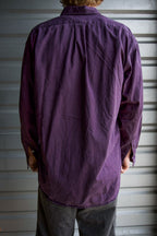 Vintage 90s Ralph Lauren Blaire Purple Twill Cotton Button Down Shirt Green Pony