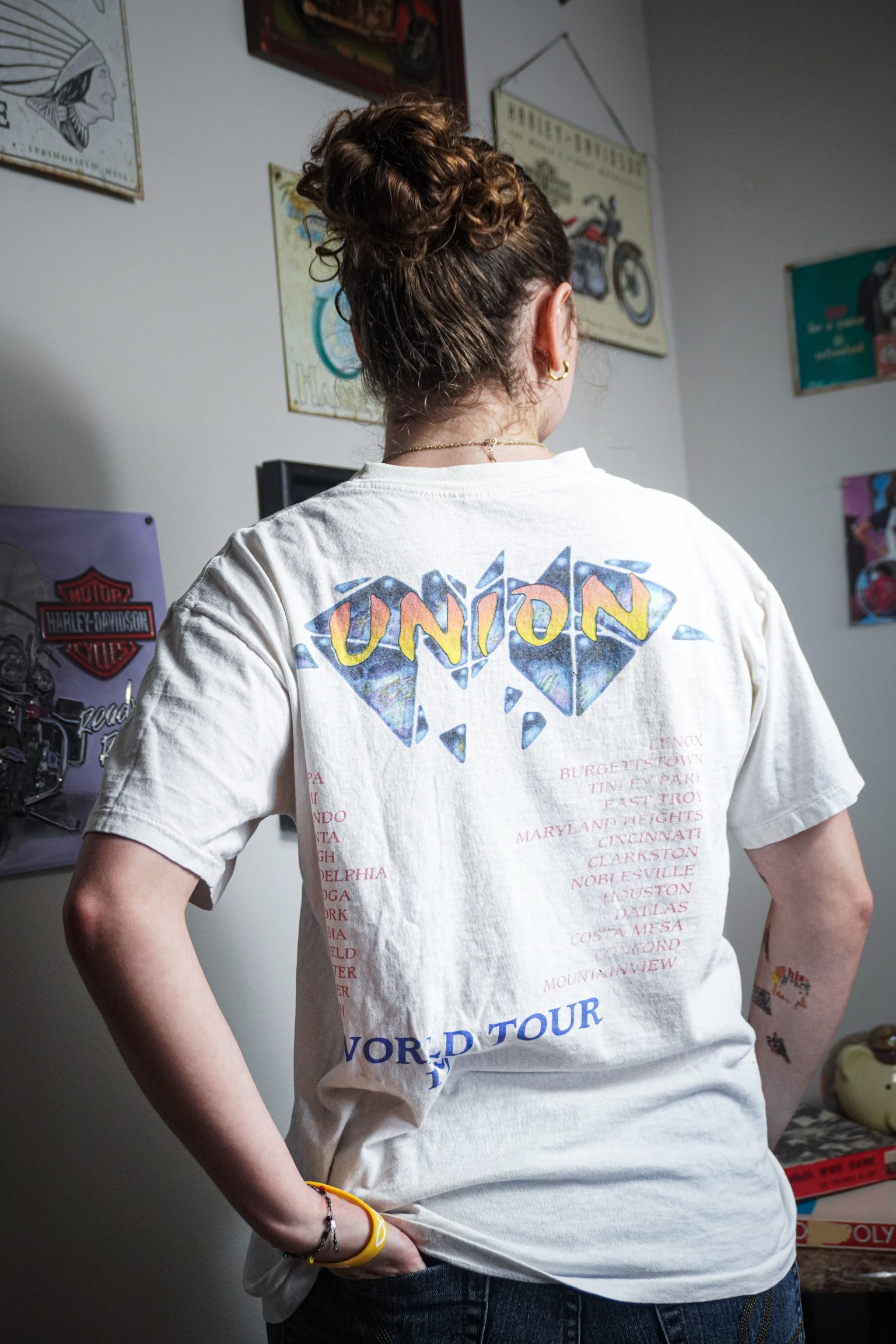 Vintage 1991 Yes Union Word Tour Tee Shirt Small