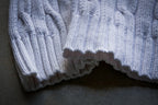 Vintage 90s Ralph Lauren Sport Womens Cable Knit White Cotton Sweater