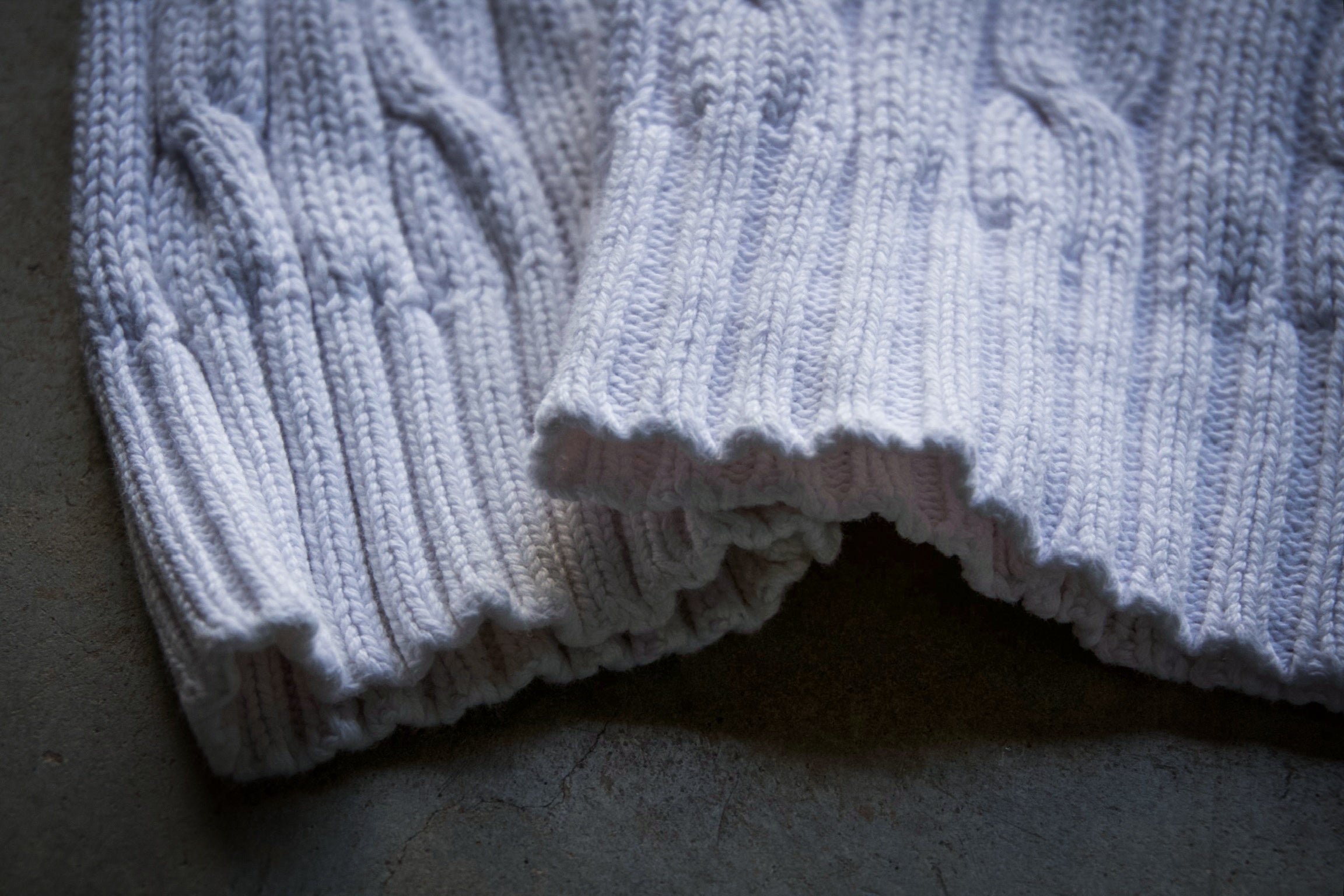 Vintage 90s Ralph Lauren Sport Womens Cable Knit White Cotton Sweater