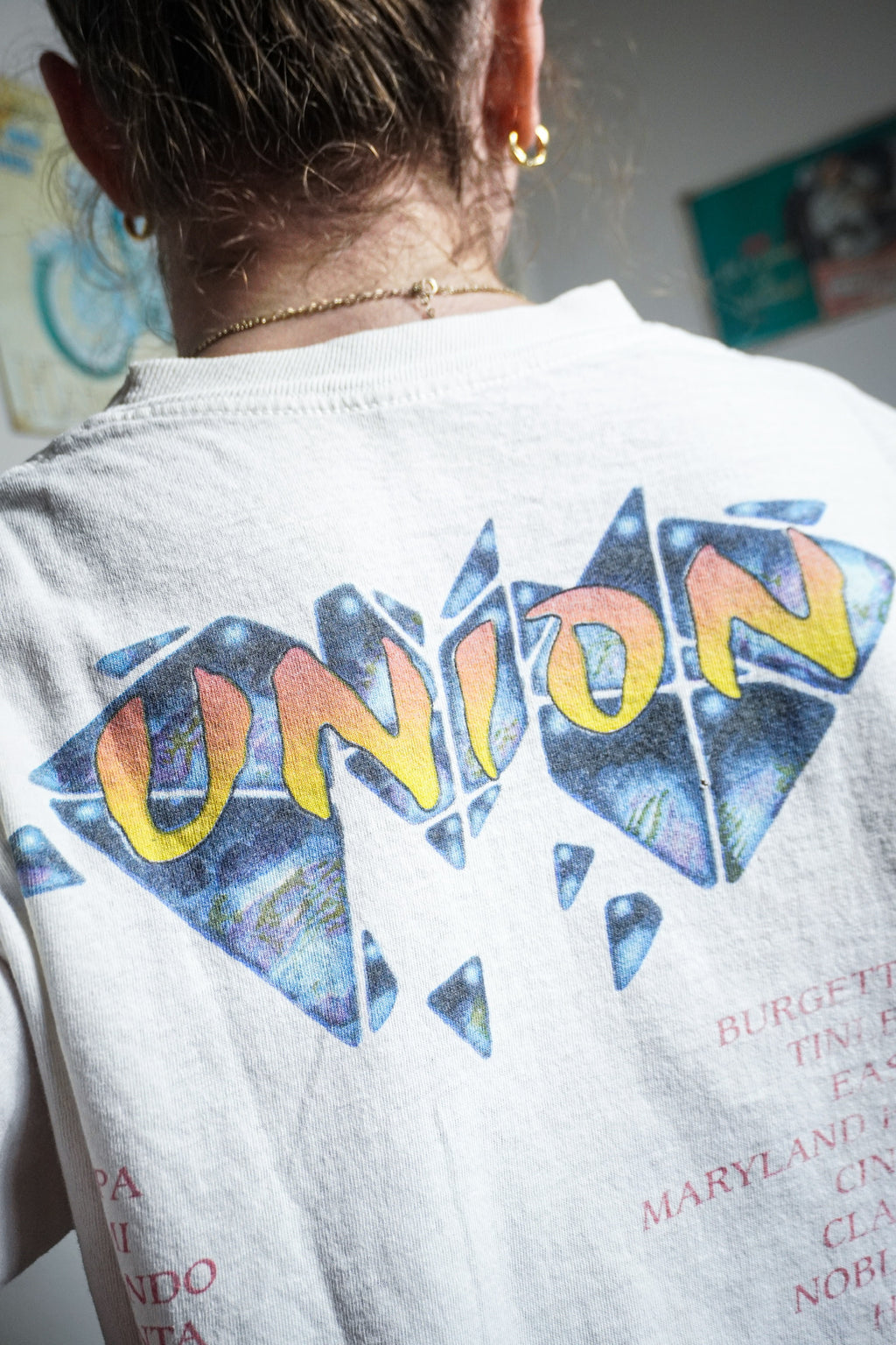 Vintage 1991 Yes Union Word Tour Tee Shirt Small