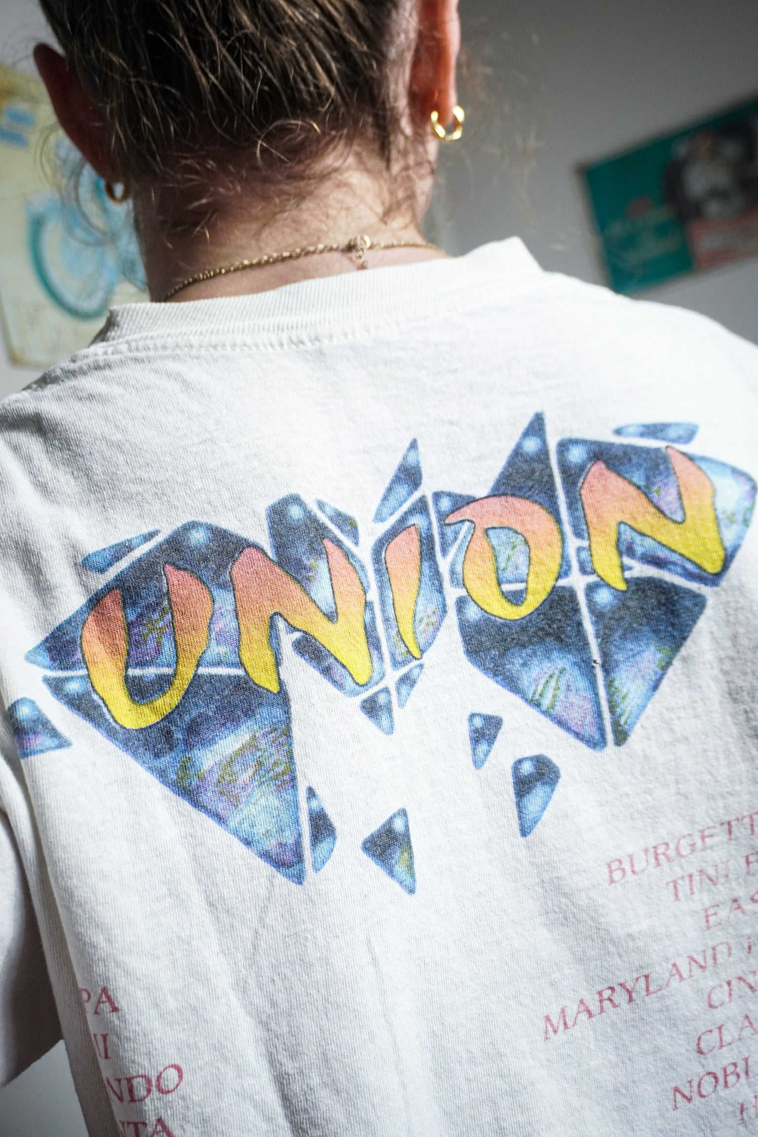 Vintage 1991 Yes Union Word Tour Tee Shirt Small