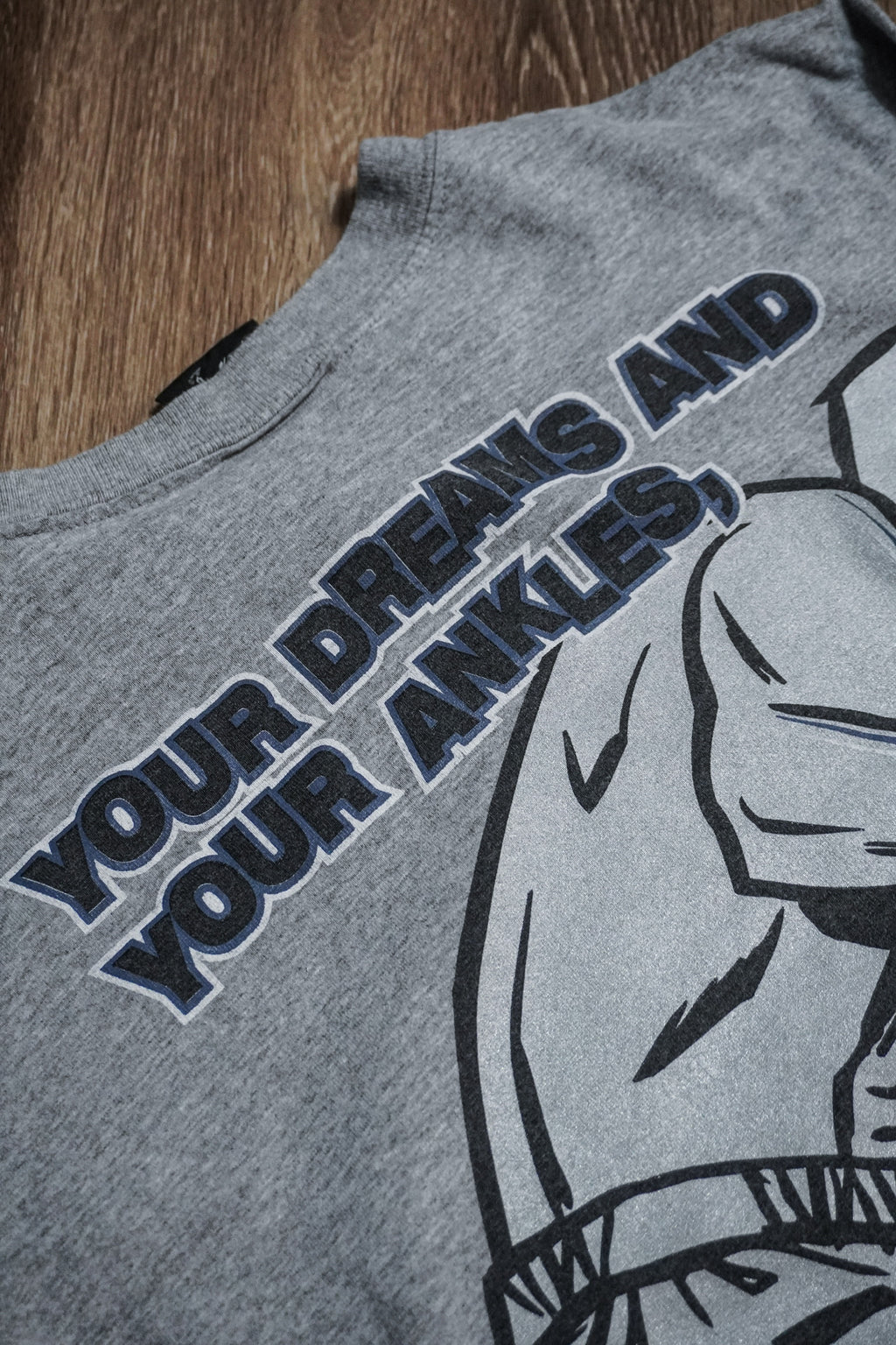 Vintage 2000s AND1 Trash Talk Tee Shirt Long Sleeve Grey Dreams and Ankles YXL