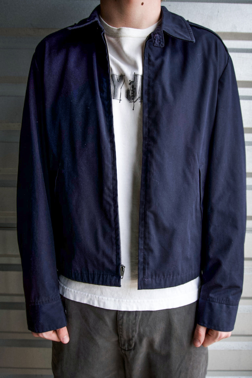 Vintage 60s USAF/Navy Poplin Zip Up Uniform Jacket