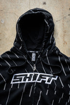 Y2K Shift MX Motorcross Black Full Zip Up Hoodie XL