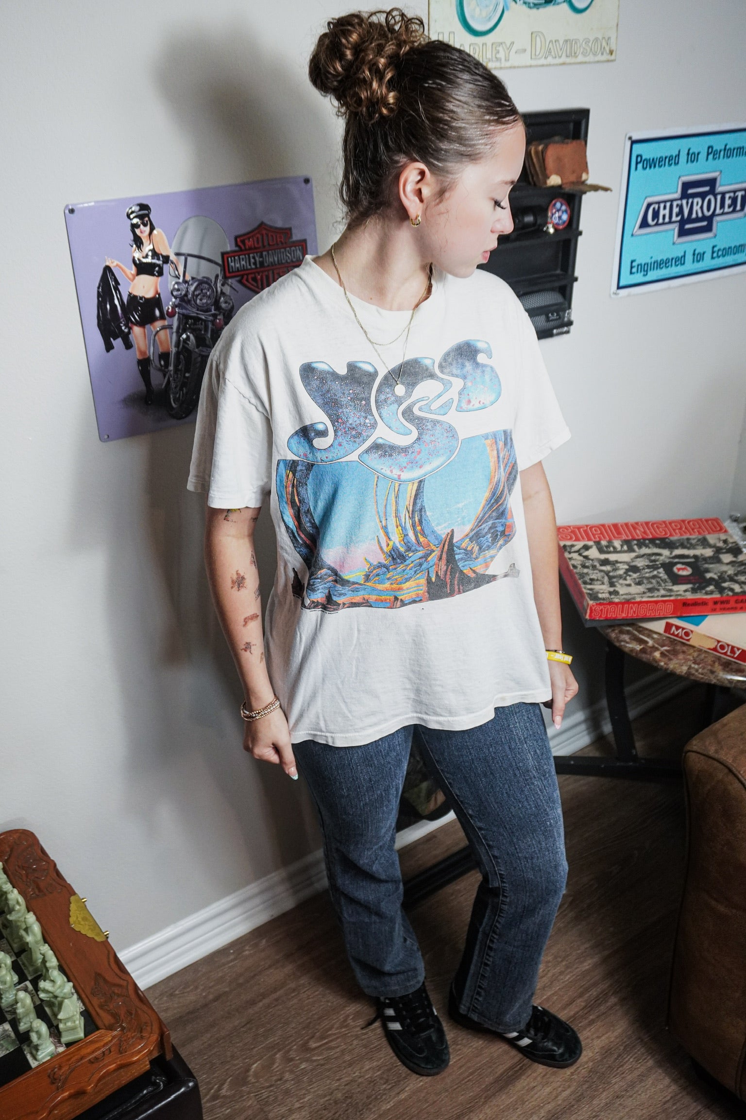 Vintage 1991 Yes Union Word Tour Tee Shirt Small