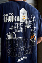 Vintage 90s AND1 Trash Talk Tee Shirt Go To Church Sz L