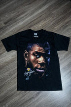 Vintage 90s Salem Sportswear Magic Johnson LA Lakers Black Big Face Tee Shirt XL