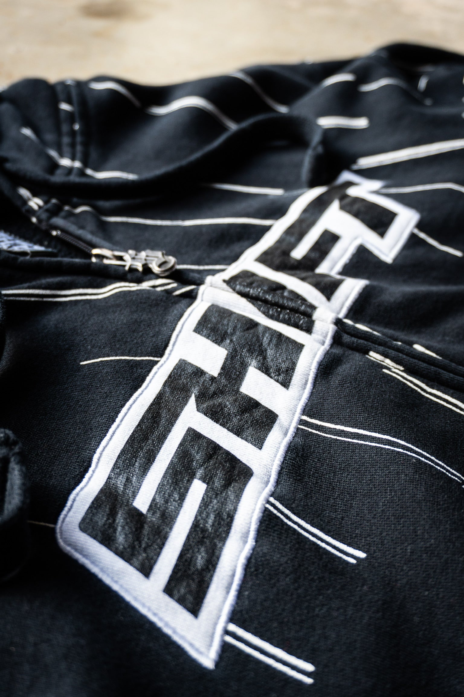 Y2K Shift MX Motorcross Black Full Zip Up Hoodie XL