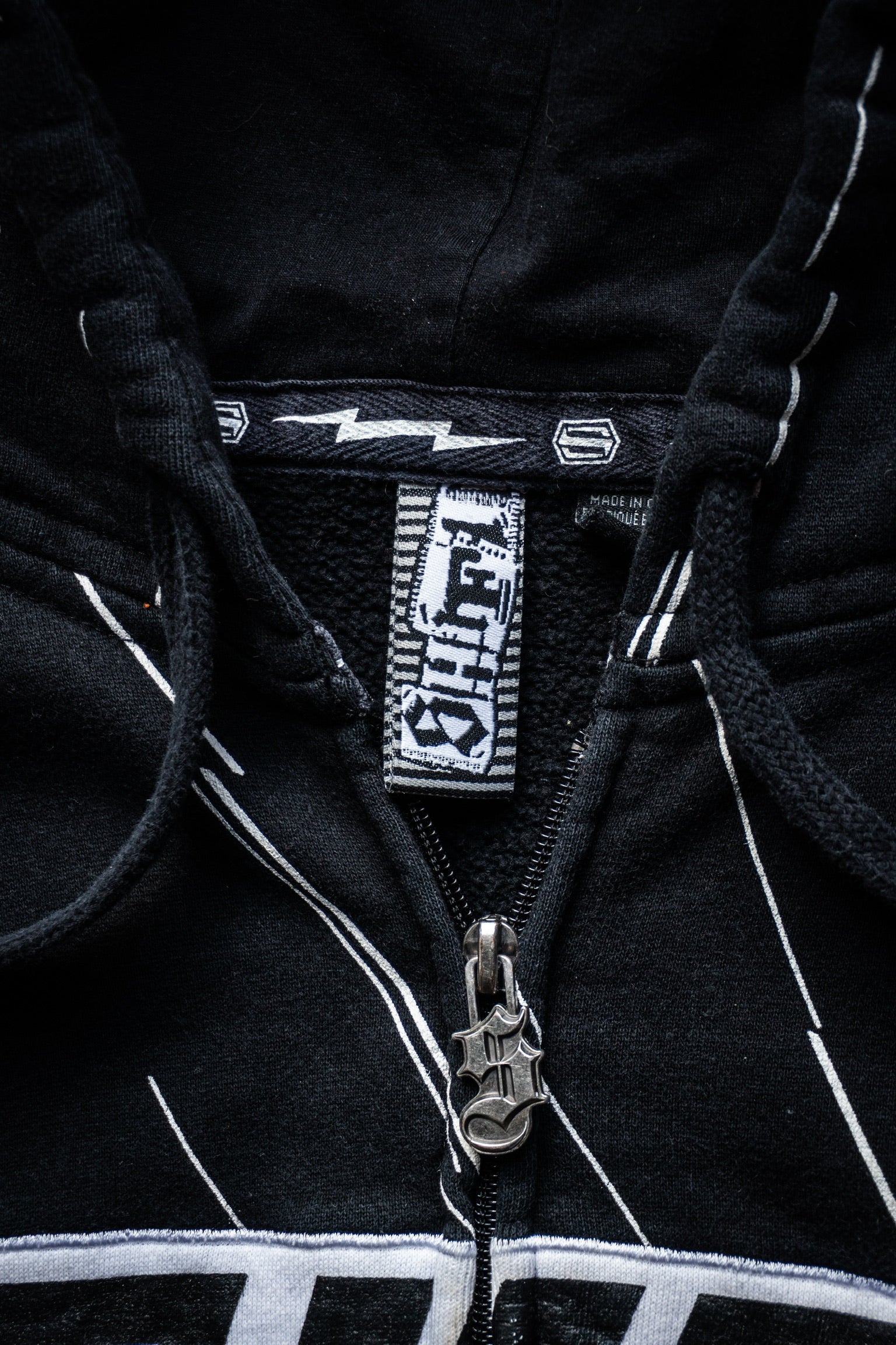 Y2K Shift MX Motorcross Black Full Zip Up Hoodie XL
