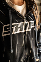 Y2K Shift MX Motorcross Black Full Zip Up Hoodie XL