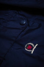 Vintage 90s Tommy Hilfiger Full Zip Navy Yellow Rain Jacket Size XL