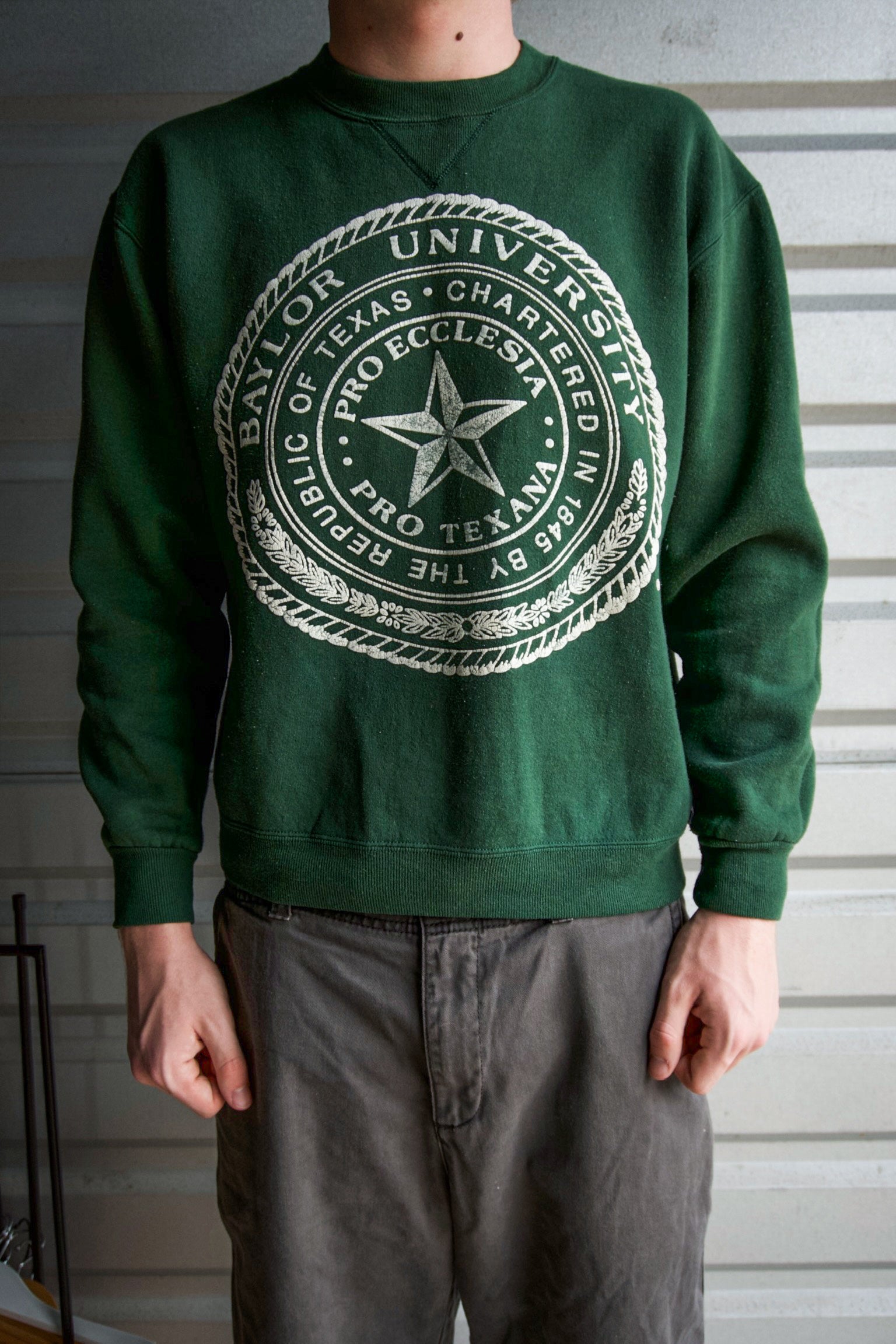 Vintage 90s Baylor University Sweatshirt Russell Athletic USA Sz L