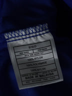 Vintage 90s Nike Embroidered Swoosh Blue White Quarter Zip Mock Neck Pullover Windbreaker Jacket
