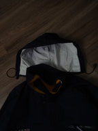 Vintage 90s Tommy Hilfiger Full Zip Navy Yellow Rain Jacket Size XL