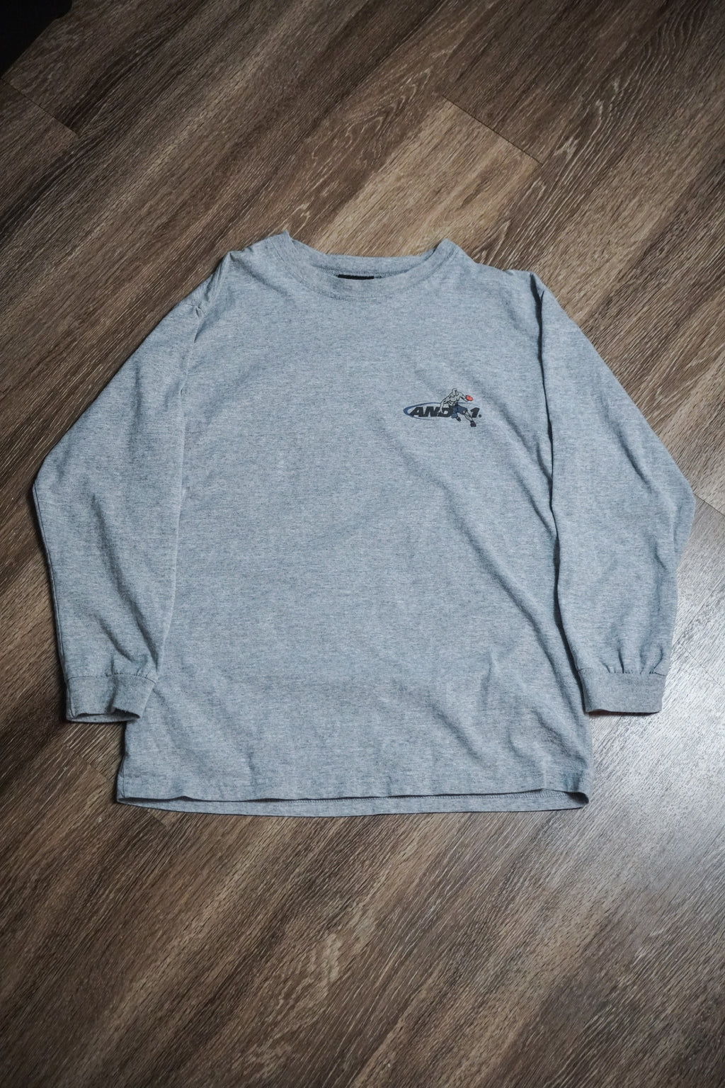 Vintage 2000s AND1 Trash Talk Tee Shirt Long Sleeve Grey Dreams and Ankles YXL