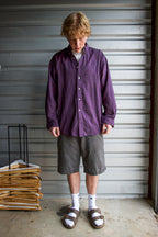 Vintage 90s Ralph Lauren Blaire Purple Twill Cotton Button Down Shirt Green Pony