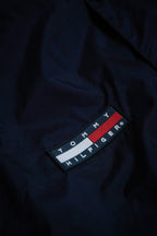 Vintage 90s Tommy Hilfiger Full Zip Navy Yellow Rain Jacket Size XL