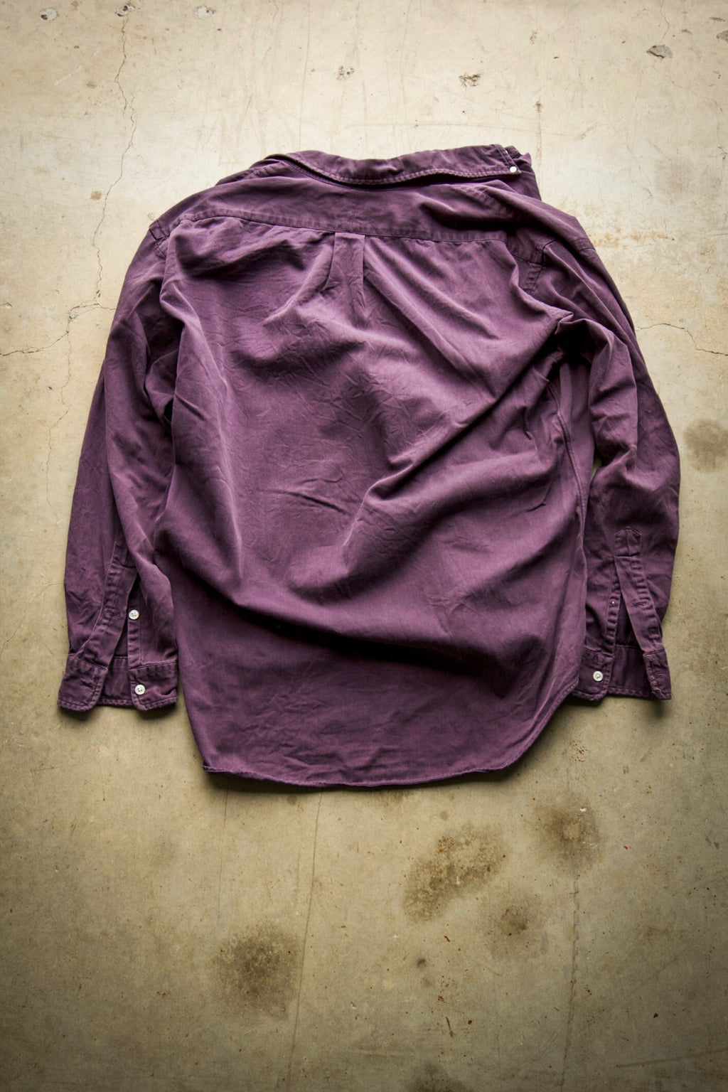 Vintage 90s Ralph Lauren Blaire Purple Twill Cotton Button Down Shirt Green Pony